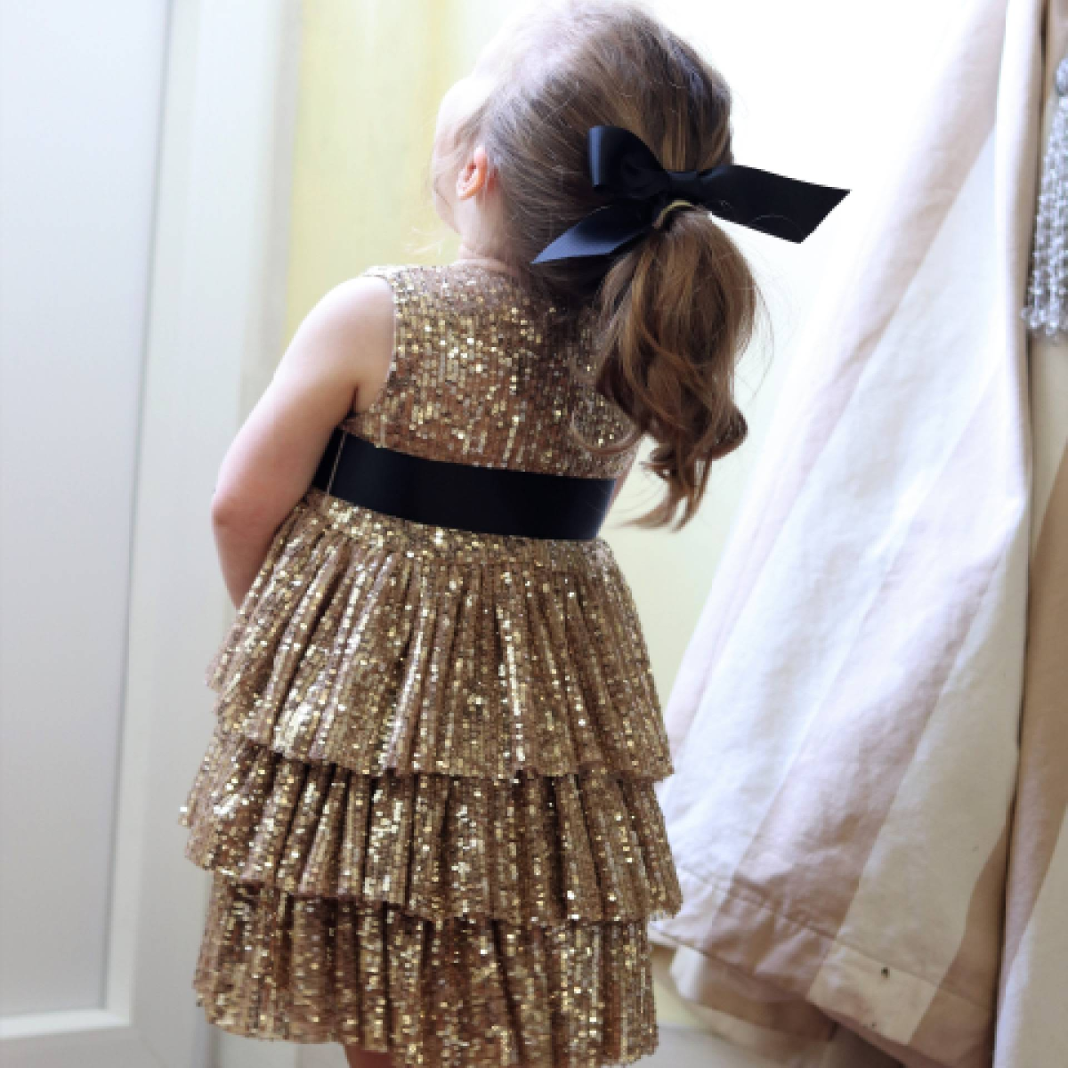 Gold sequin shop dress kids